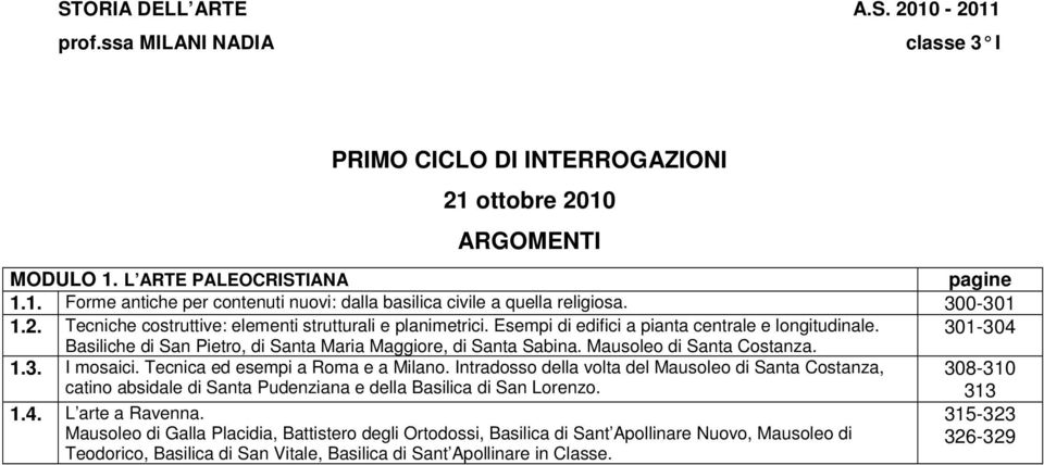 Tecnica ed esempi a Roma e a Milano. Intradosso della volta del Mausoleo di Santa Costanza, catino absidale di Santa Pudenziana e della Basilica di San Lorenzo. 308-310 313 1.4. L arte a Ravenna.