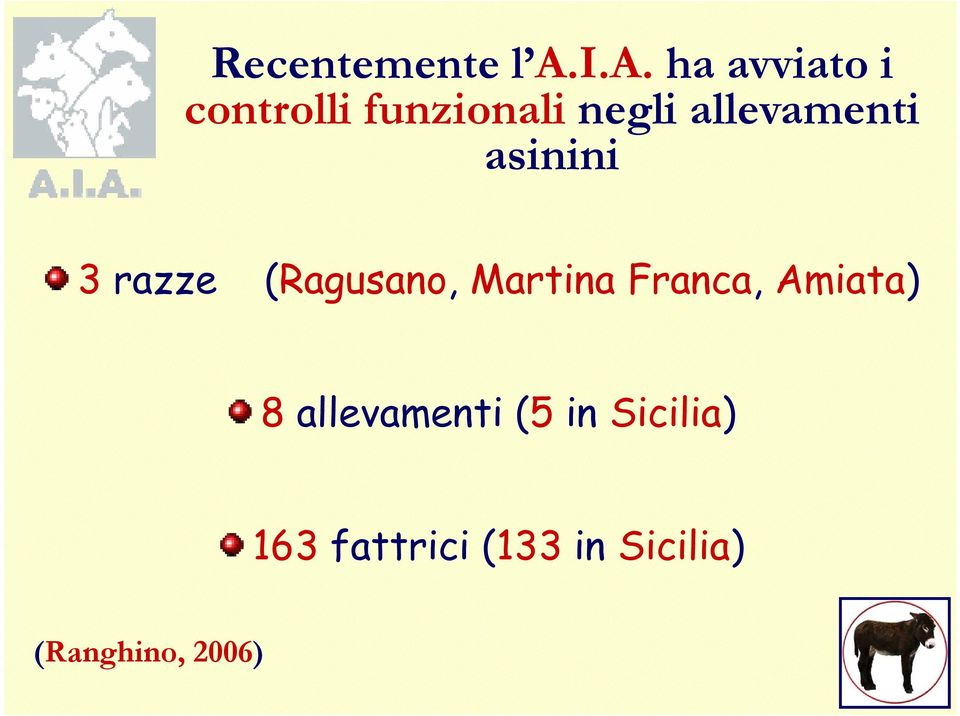 allevamenti asinini 3 razze (Ragusano, Martina