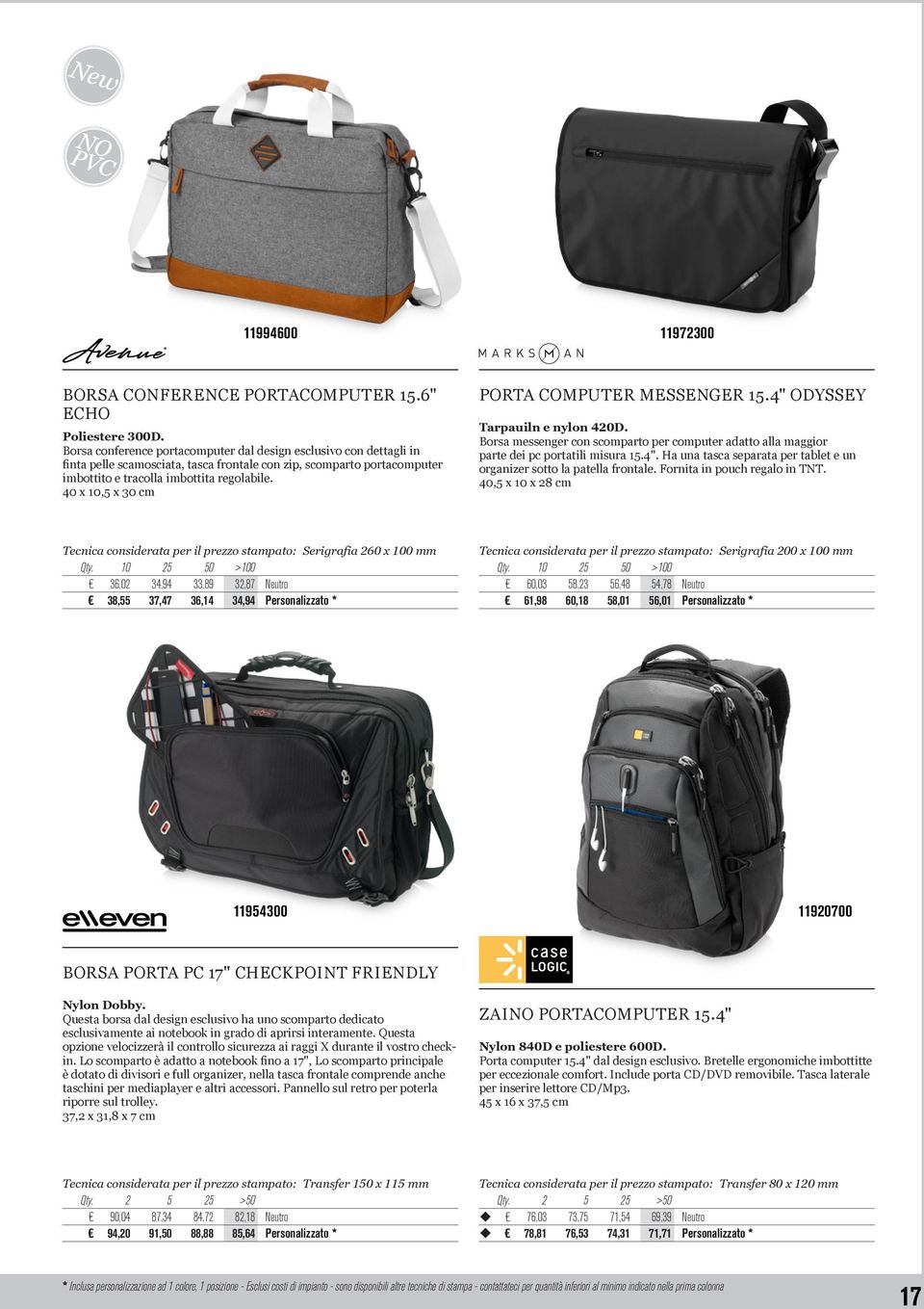 40 x 10,5 x 30 cm PORTA COMPUTER MESSENGER 15.4" ODYSSEY Tarpauiln e nylon 420D. Borsa messenger con scomparto per computer adatto alla maggior parte dei pc portatili misura 15.4". Ha una tasca separata per tablet e un organizer sotto la patella frontale.