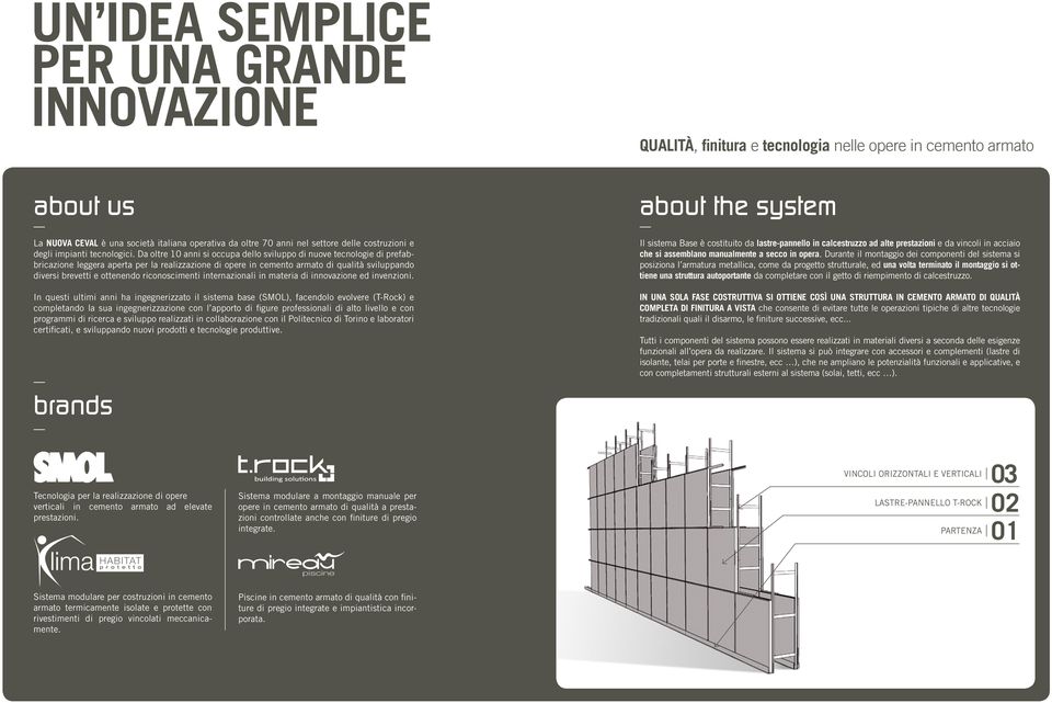 Da oltre 10 anni si occupa dello sviluppo di nuove tecnologie di prefabbricazione leggera aperta per la realizzazione di opere in cemento armato di qualità sviluppando diversi brevetti e ottenendo