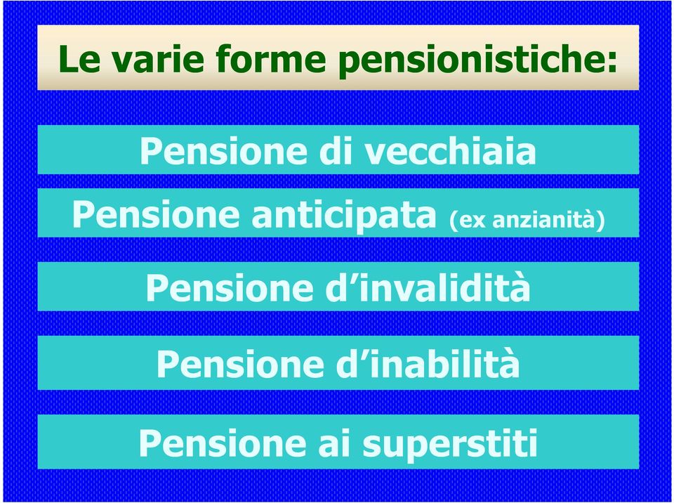 anticipata (ex anzianità) Pensione d