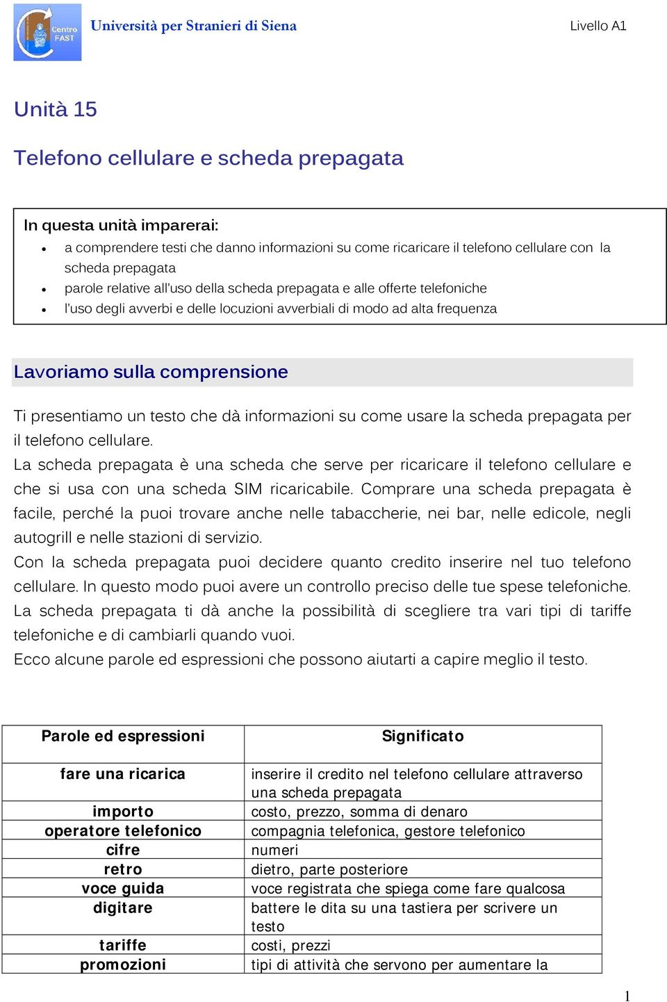 informazioni su come usare la scheda prepagata per il telefono cellulare. La scheda prepagata è una scheda che serve per ricaricare il telefono cellulare e che si usa con una scheda SIM ricaricabile.