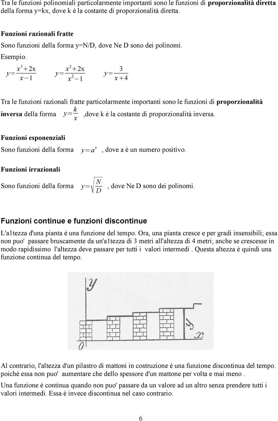 y= x 3 x x y= x x x y= 3 x 4 Tra le funzioni razionali fratte particolarmente importanti sono le funzioni di proporzionalità k inversa della forma y=,dove k è la costante di proporzionalità inversa.