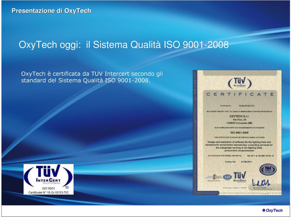 da TUV Intercert secondo gli