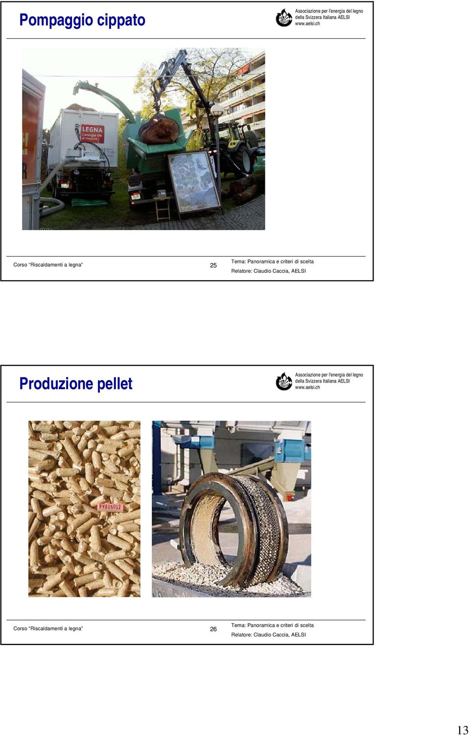 Produzione pellet Corso