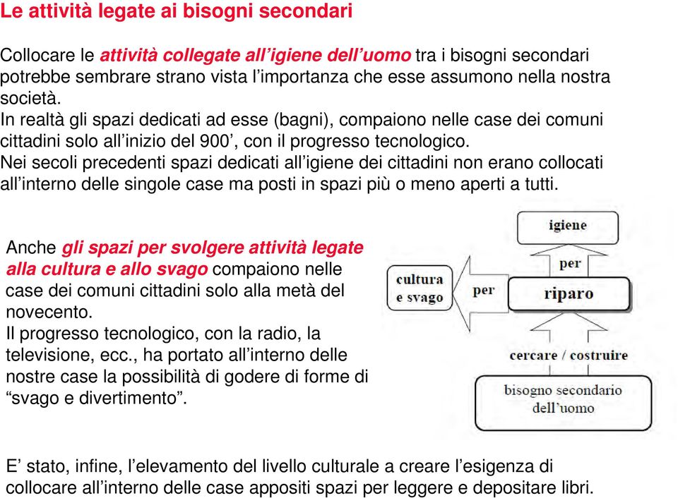 Nei secoli precedenti spazi dedicati all igiene dei cittadini non erano collocati all interno delle singole case ma posti in spazi più o meno aperti a tutti.