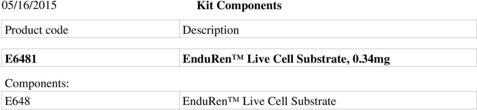Description EnduRen Live Cell