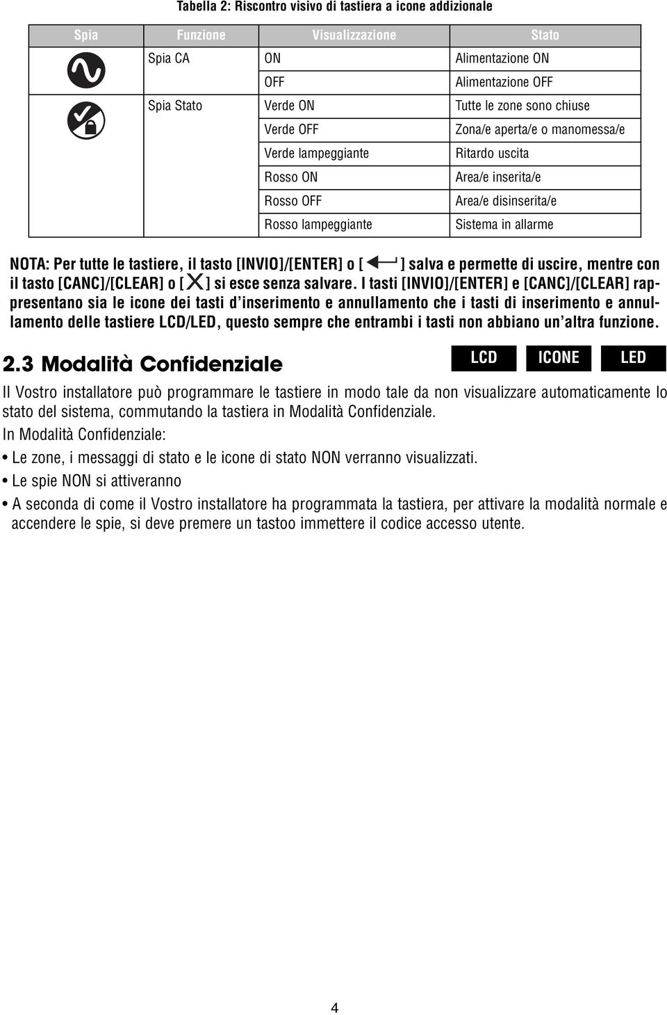 I tasti [INVIO]/[ENTER] e [CANC]/[CLEAR] rappresentano sia le icone dei tasti d inserimento e annullamento che i tasti di inserimento e annullamento delle tastiere /, questo sempre che entrambi i