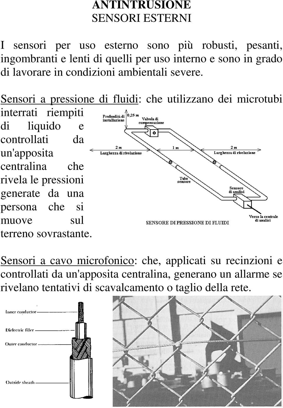 Sensori a pressione di fluidi: che utilizzano dei microtubi interrati riempiti di liquido e controllati da un'apposita centralina che rivela