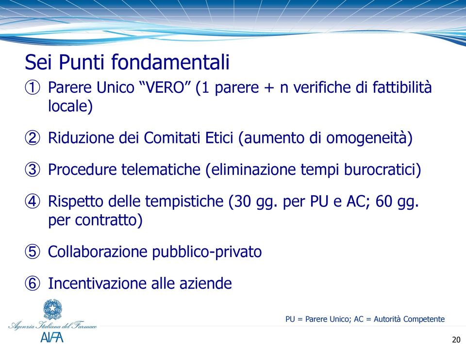 tempi burocratici) 4 Rispetto delle tempistiche (30 gg. per PU e AC; 60 gg.