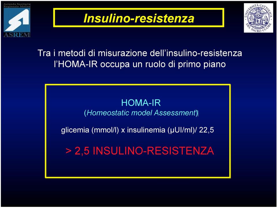 piano HOMA-IR ( Assessment (Homeostatic model glicemia