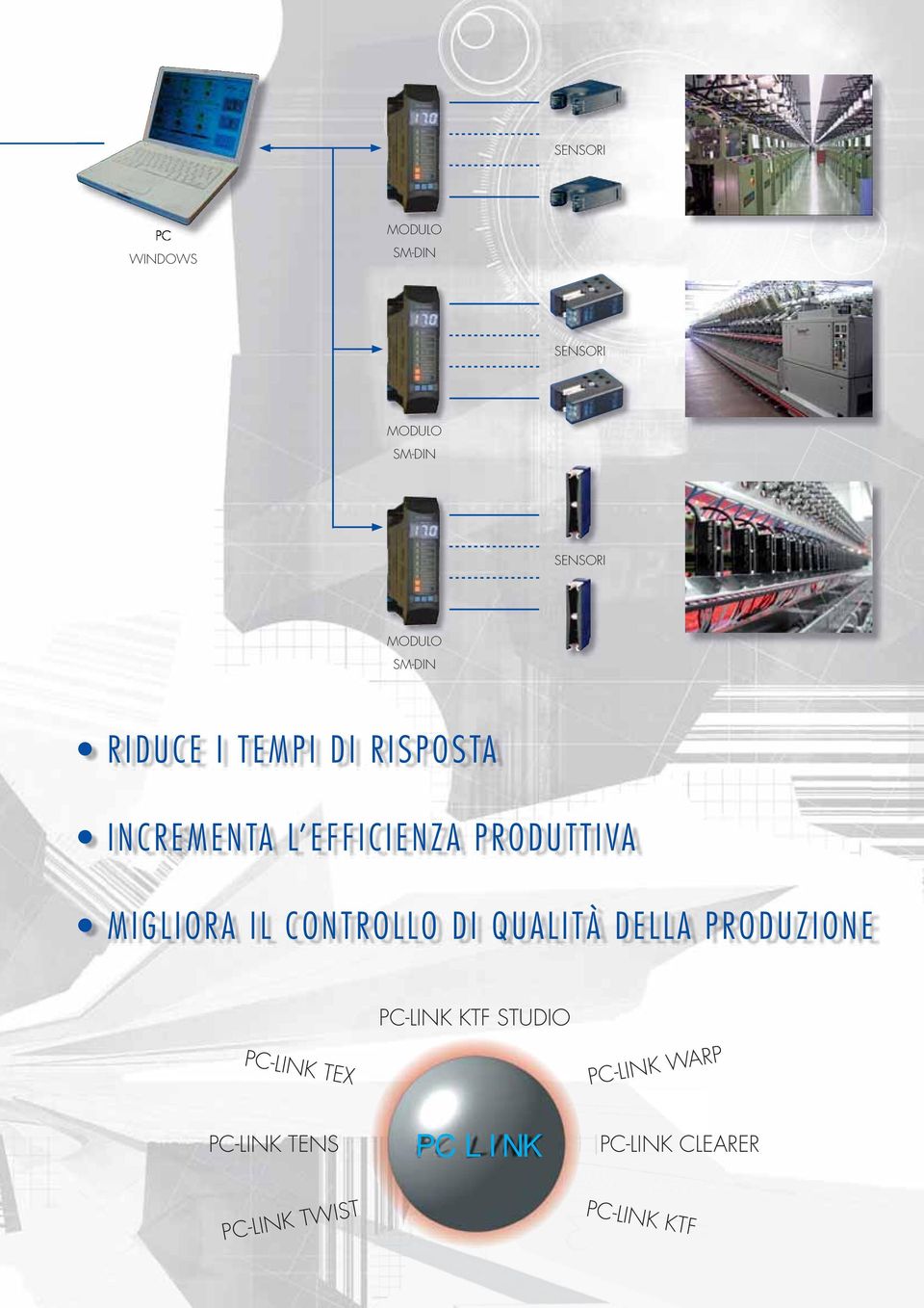 MIGLIORA IL CONTROLLO DI QUALITÀ DELLA PRODUZIONE PC-LINK TEX PC-LINK