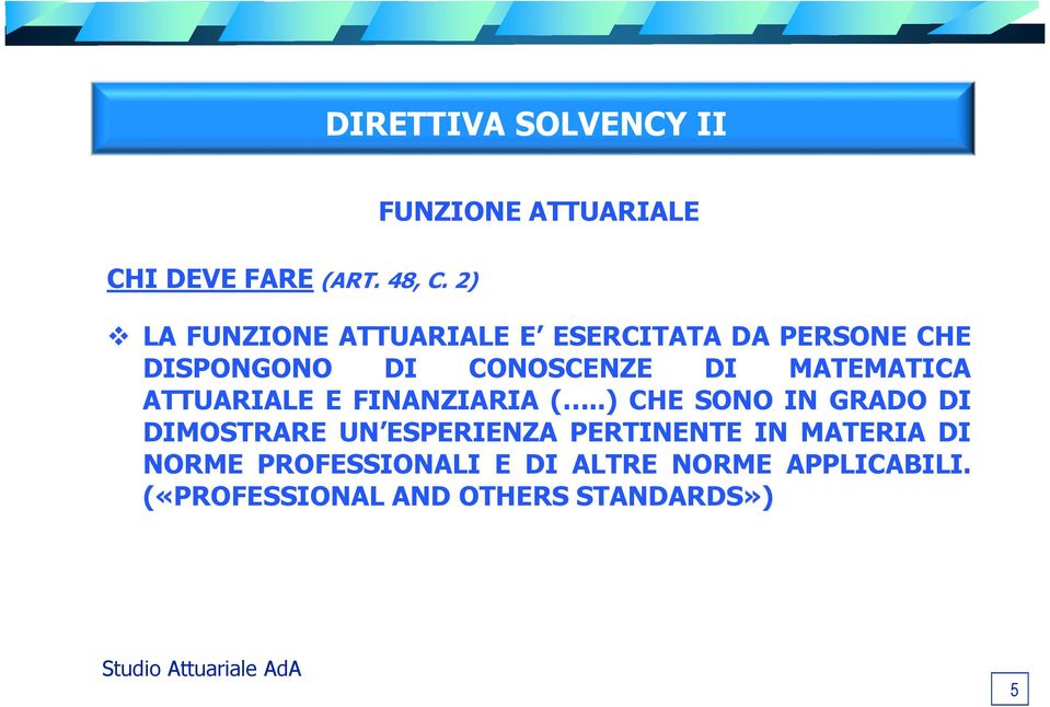 ATTUARIALE E FINANZIARIA (.