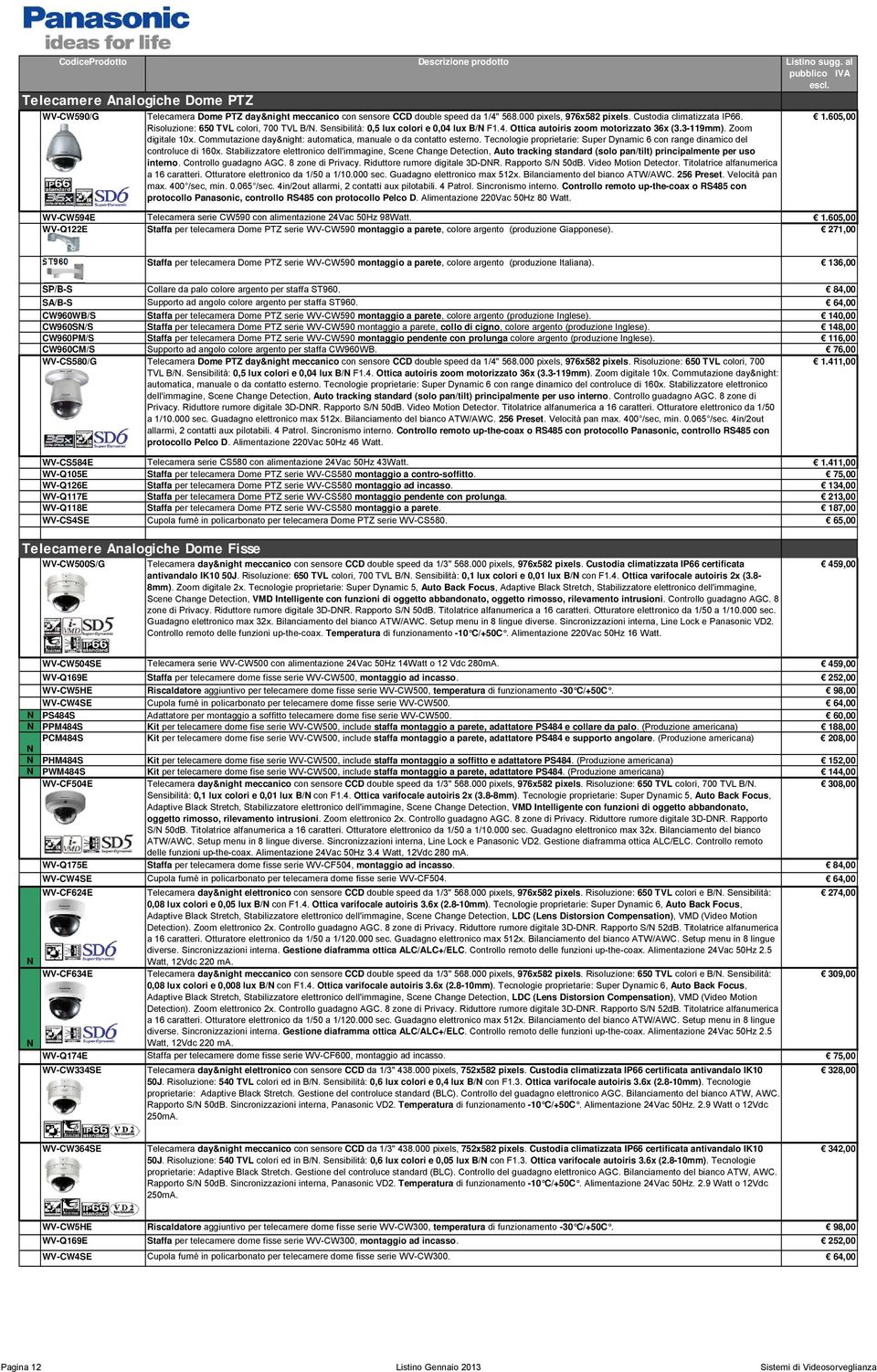 Commutazione day&night: automatica, manuale o da contatto esterno. Tecnologie proprietarie: Super Dynamic 6 con range dinamico del controluce di 160x.