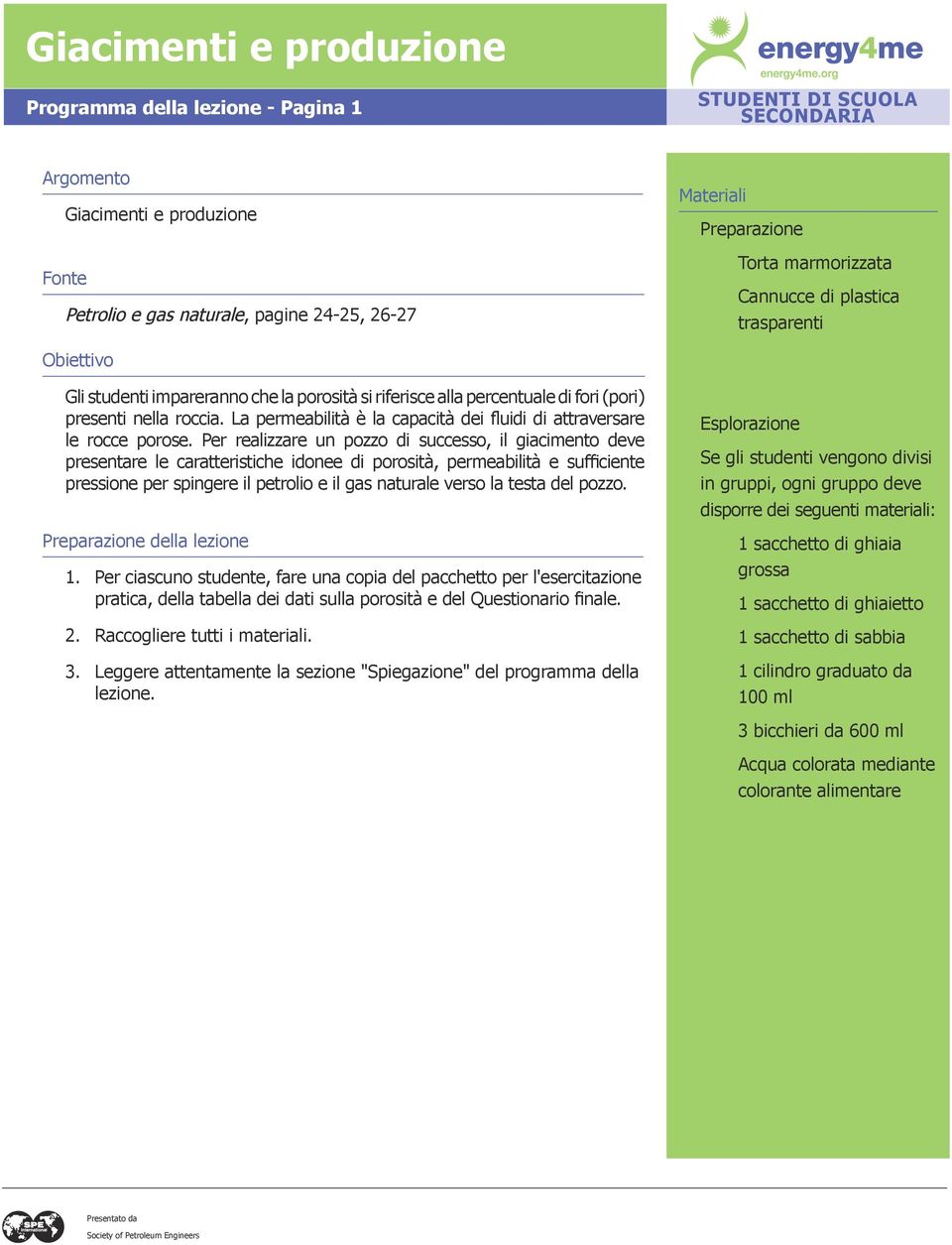 Per realizzare un pozzo di successo, il giacimento deve presentare le caratteristiche idonee di porosità, permeabilità e sufficiente pressione per spingere il petrolio e il gas naturale verso la