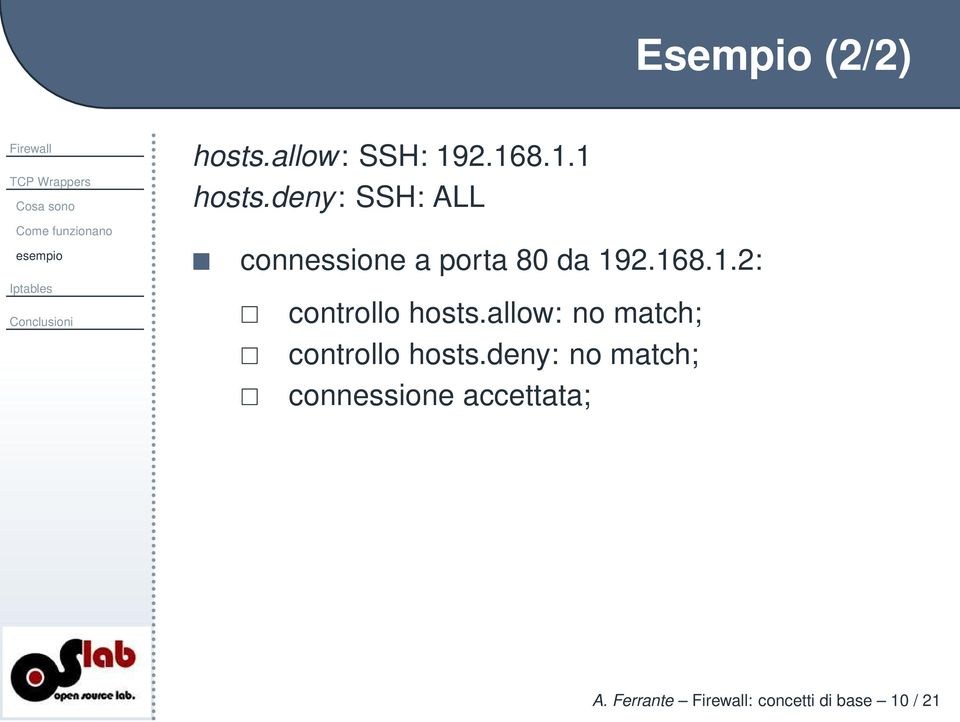 2.168.1.2: controllo hosts.allow: no match; controllo hosts.