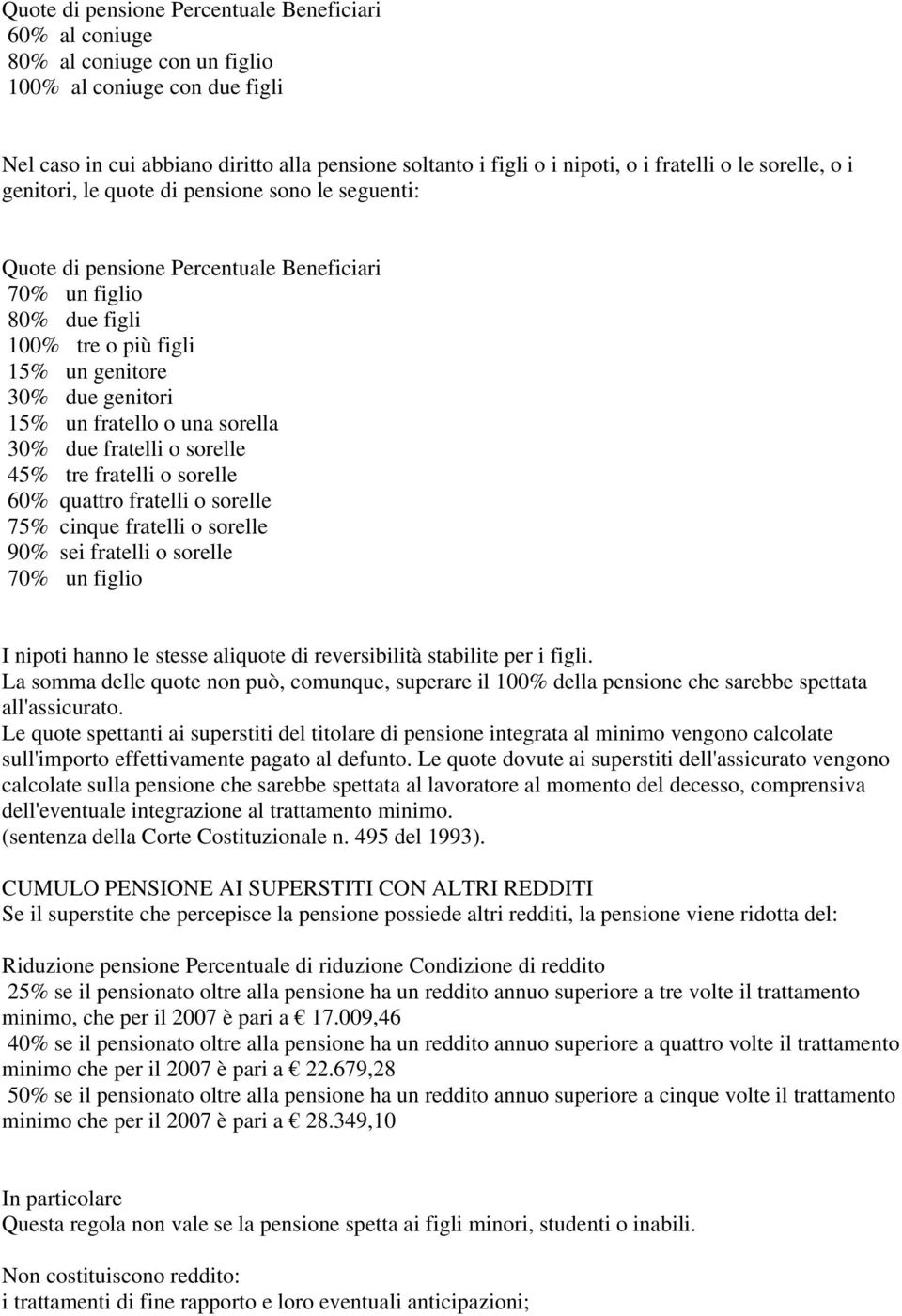 15% un fratello o una sorella 30% due fratelli o sorelle 45% tre fratelli o sorelle 60% quattro fratelli o sorelle 75% cinque fratelli o sorelle 90% sei fratelli o sorelle 70% un figlio I nipoti