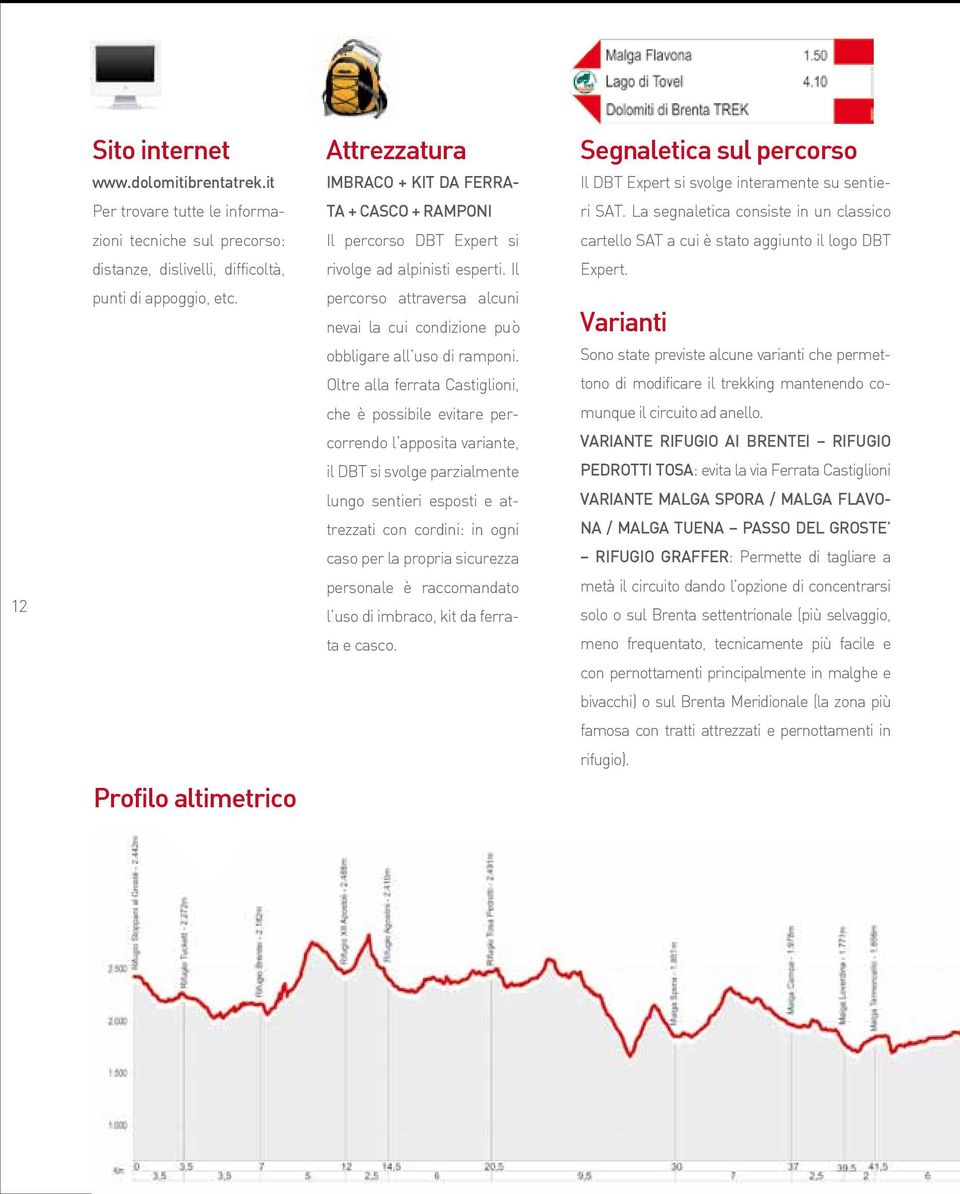 Il percorso attraversa alcuni nevai la cui condizione può obbligare all uso di ramponi.