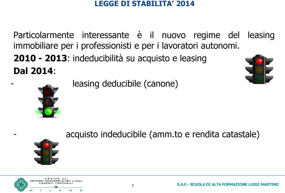 2010-2013: indeducibilità su acquisto e leasing Dal 2014: -