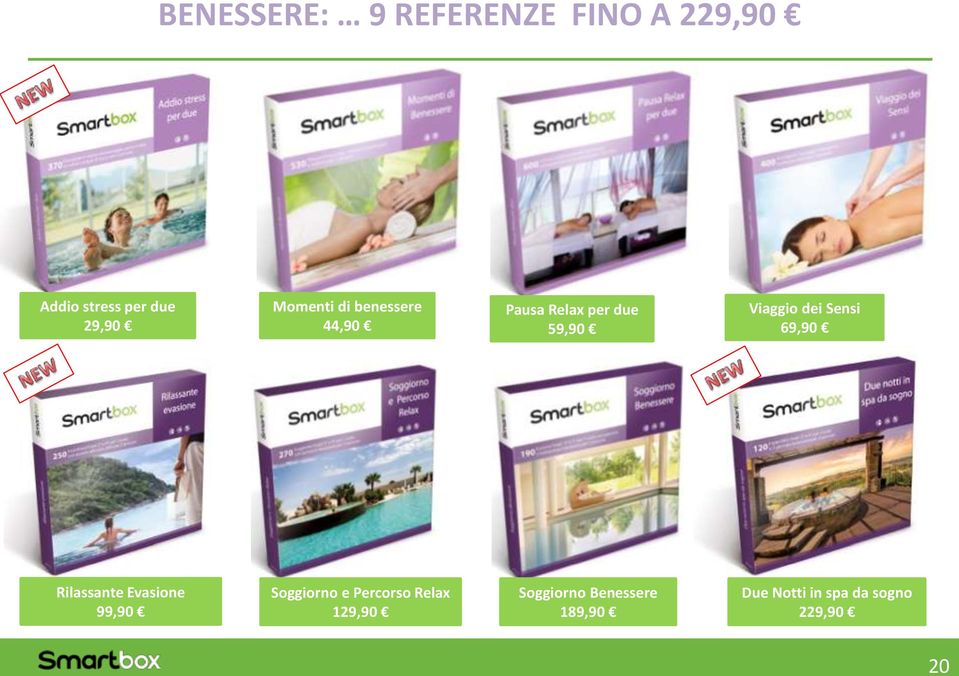 Sensi 69,90 Rilassante Evasione 99,90 Soggiorno e Percorso Relax