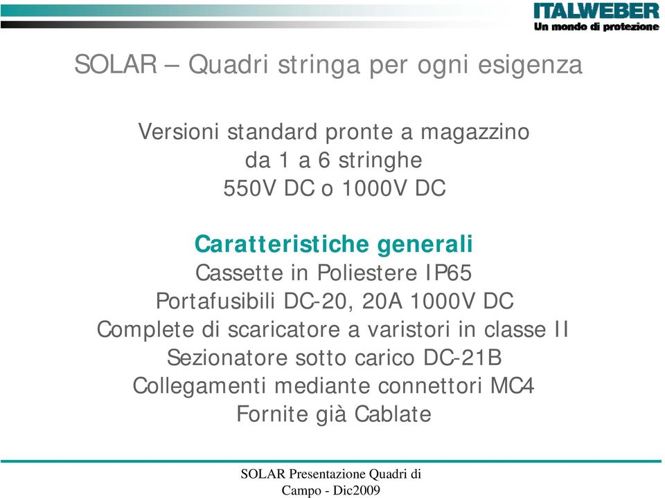 20A 1000V DC Complete di scaricatore a varistori in classe II Sezionatore