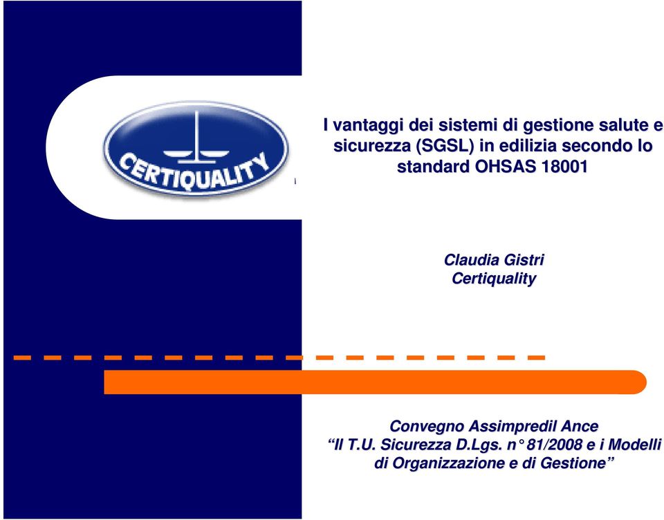 Gistri Certiquality Convegno Assimpredil Ance Il T.U.