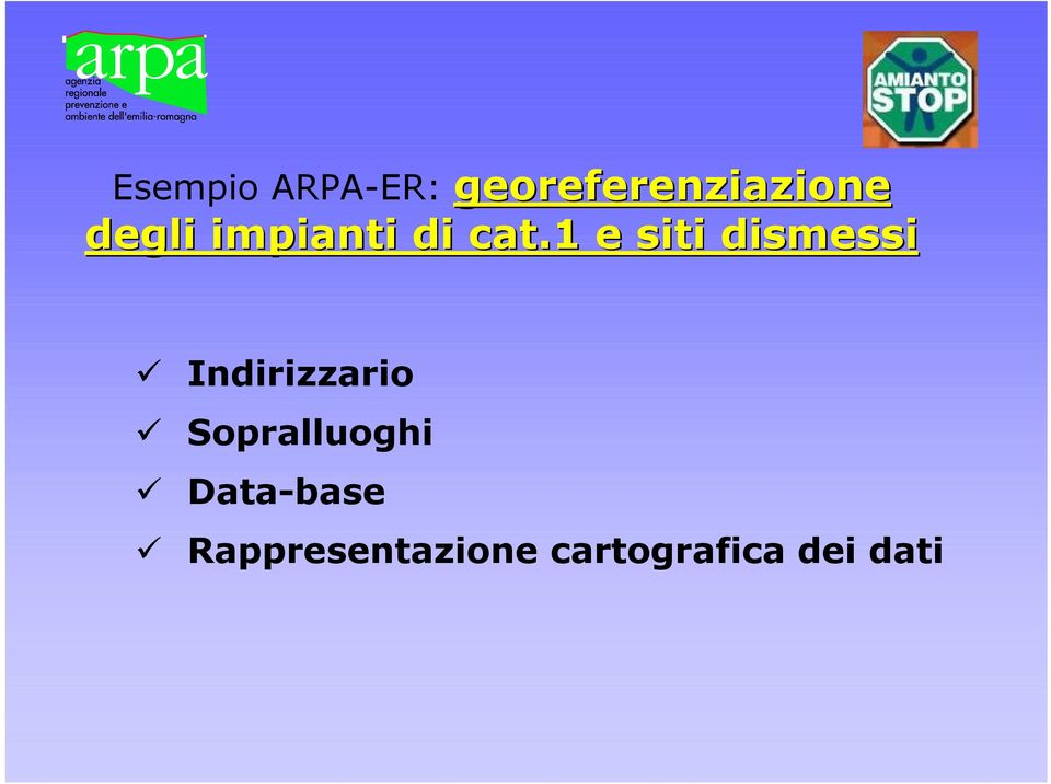 1 e siti dismessi Indirizzario