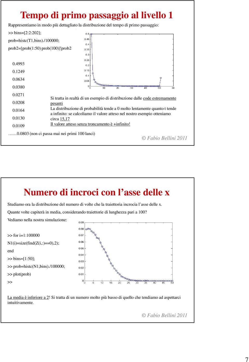 009 Si tratta i realtà di u esempio di distribuzioe dalle code estremamete pesati La distribuzioe di probabilità tede a 0 molto letamete quato t tede a ifiito: se calcoliamo il valore atteso el ostro