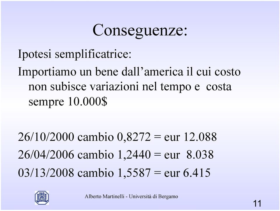 sempre 10.000$ 26/10/2000 cambio 0,8272 = eur 12.