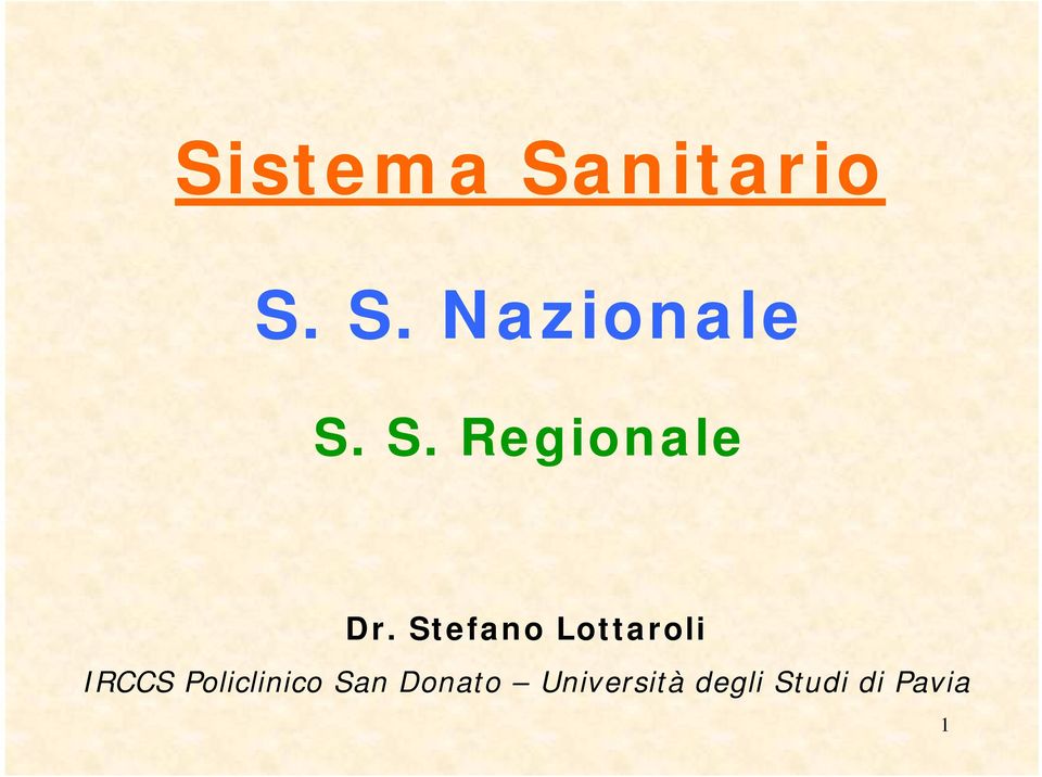 Stefano Lottaroli IRCCS