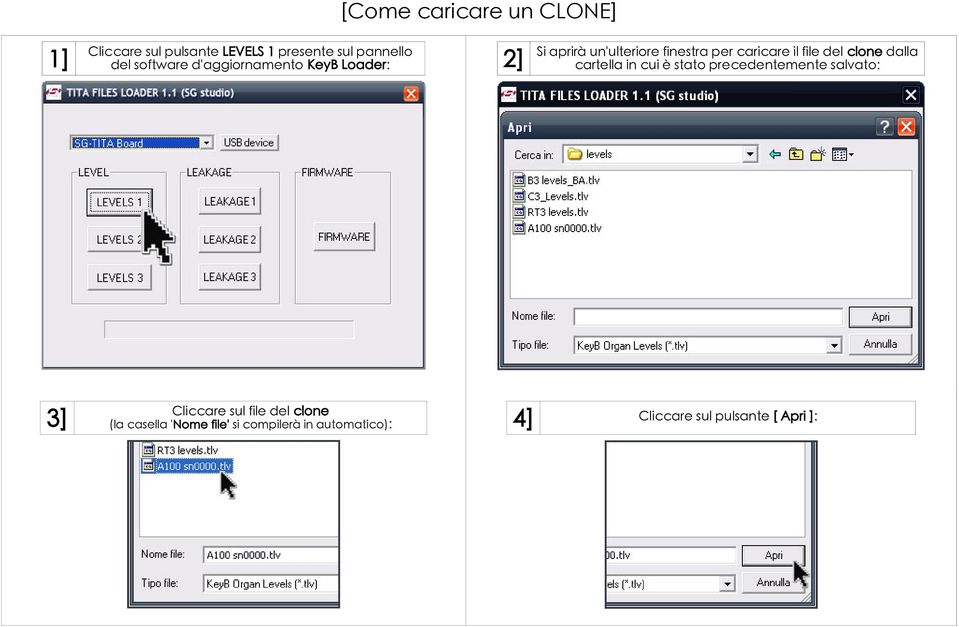 automatico): Cliccare sul file del clone 2] 4] Si aprirà un'ulteriore finestra per