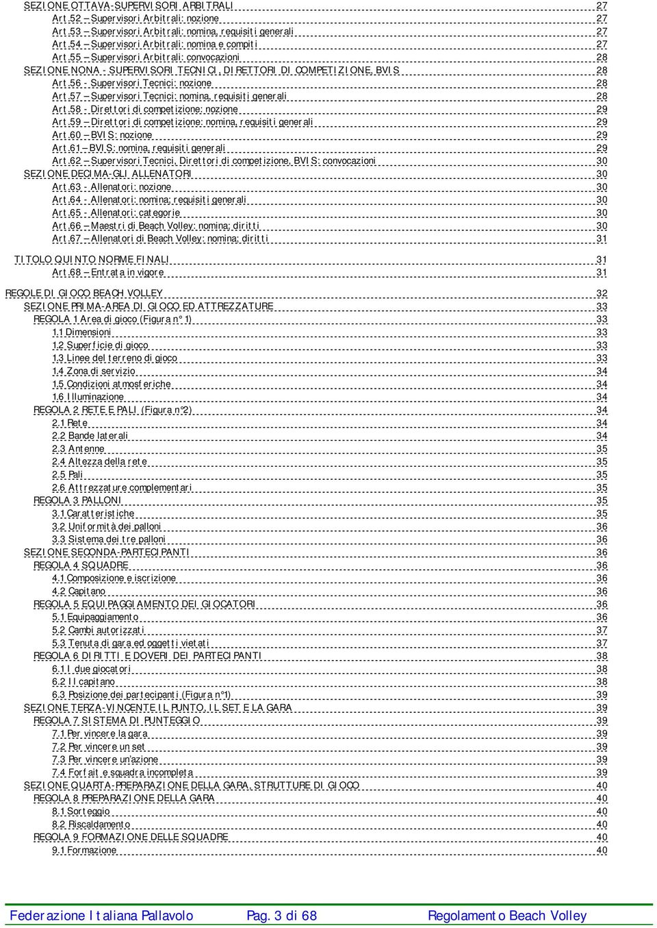 57 Supervisori Tecnici: nomina, requisiti generali 28 Art.58 - Direttori di competizione: nozione 29 Art.59 Direttori di competizione: nomina, requisiti generali 29 Art.60 BVIS: nozione 29 Art.