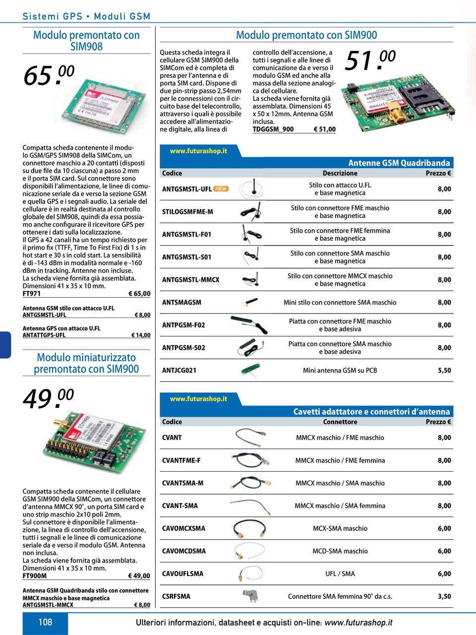 informazioni, datasheet