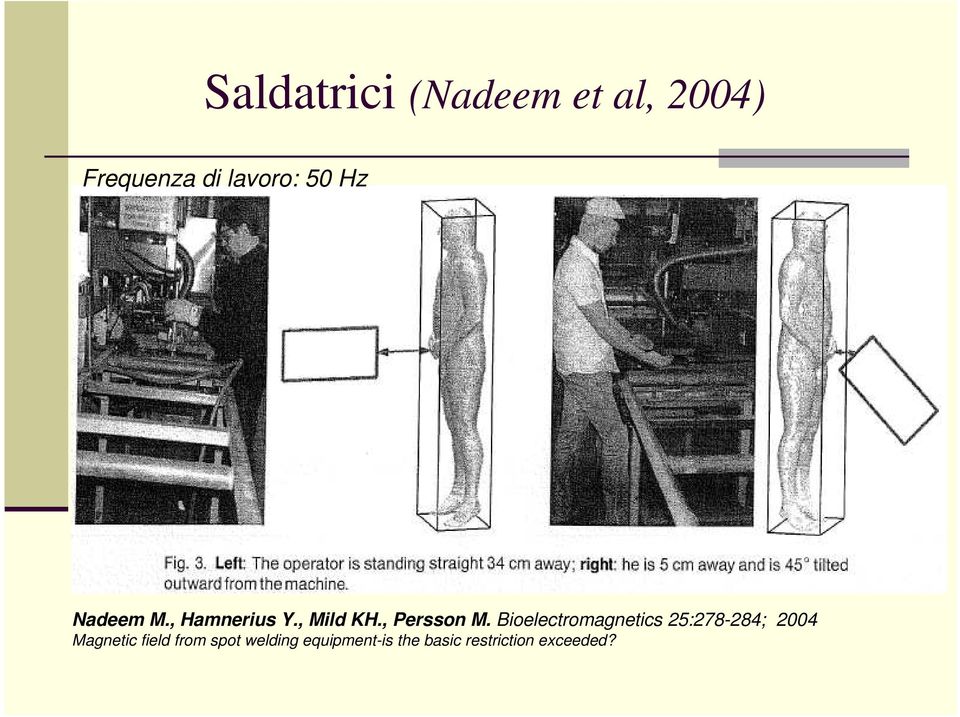 Bioelectromagnetics 25:278-284; 2004 Magnetic field