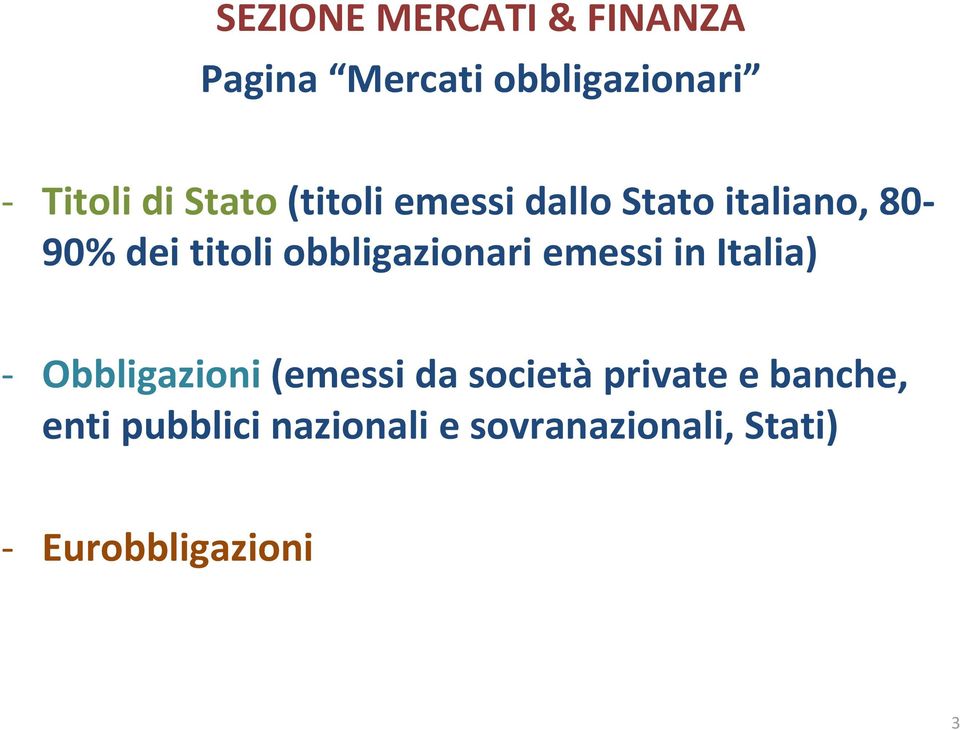 obbligazionari emessi in Italia) - Obbligazioni (emessi da