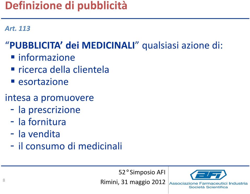 informazione ricerca della clientela esortazione intesa