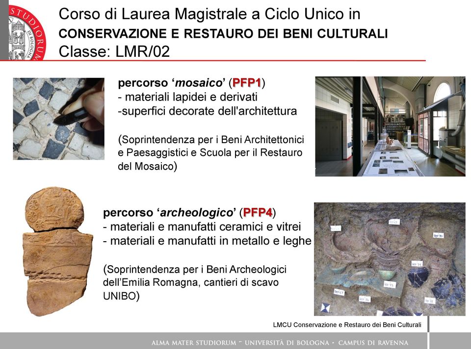 percorso archeologico (PFP4) - materiali e manufatti ceramici e vitrei - materiali e manufatti