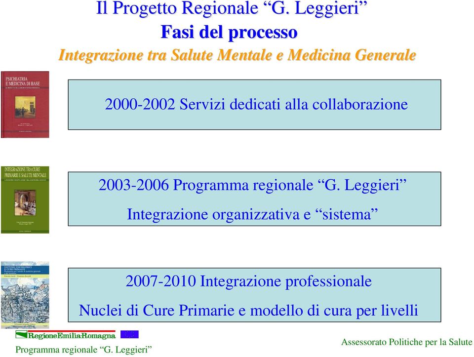 alla collaborazione 2003-2006 2003-2006 Programma regionale G.