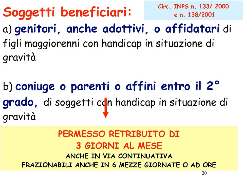 situazione di gravità b) coniuge o parenti o affini entro il 2 grado, di soggetti con