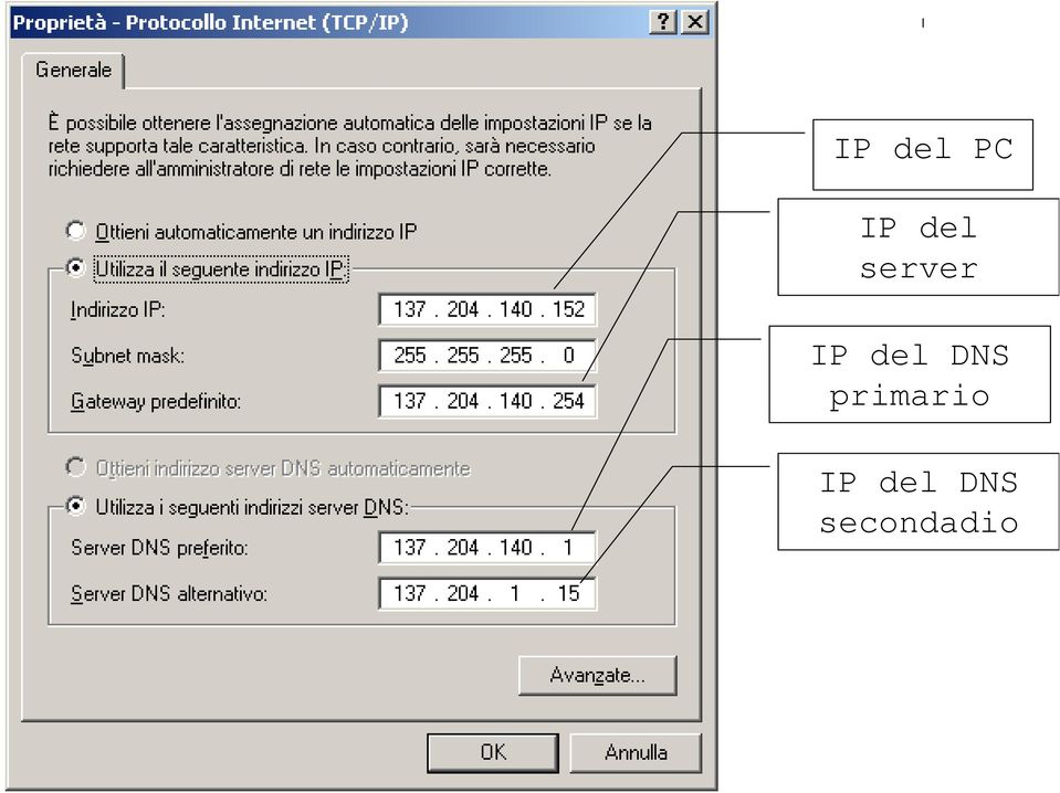 DNS primario IP