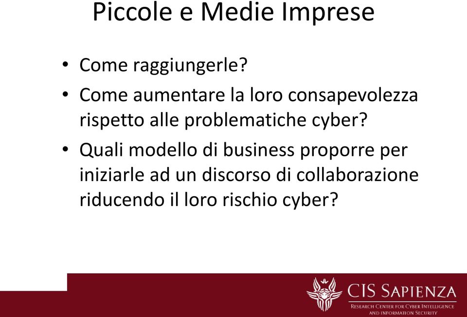 problematiche cyber?