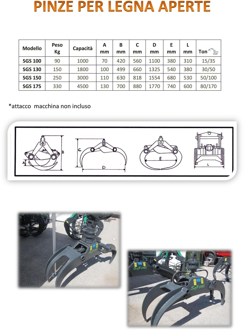 30/50 SGS 150 250 3000 110 630 818 1554 680 530 50/100 SGS 175