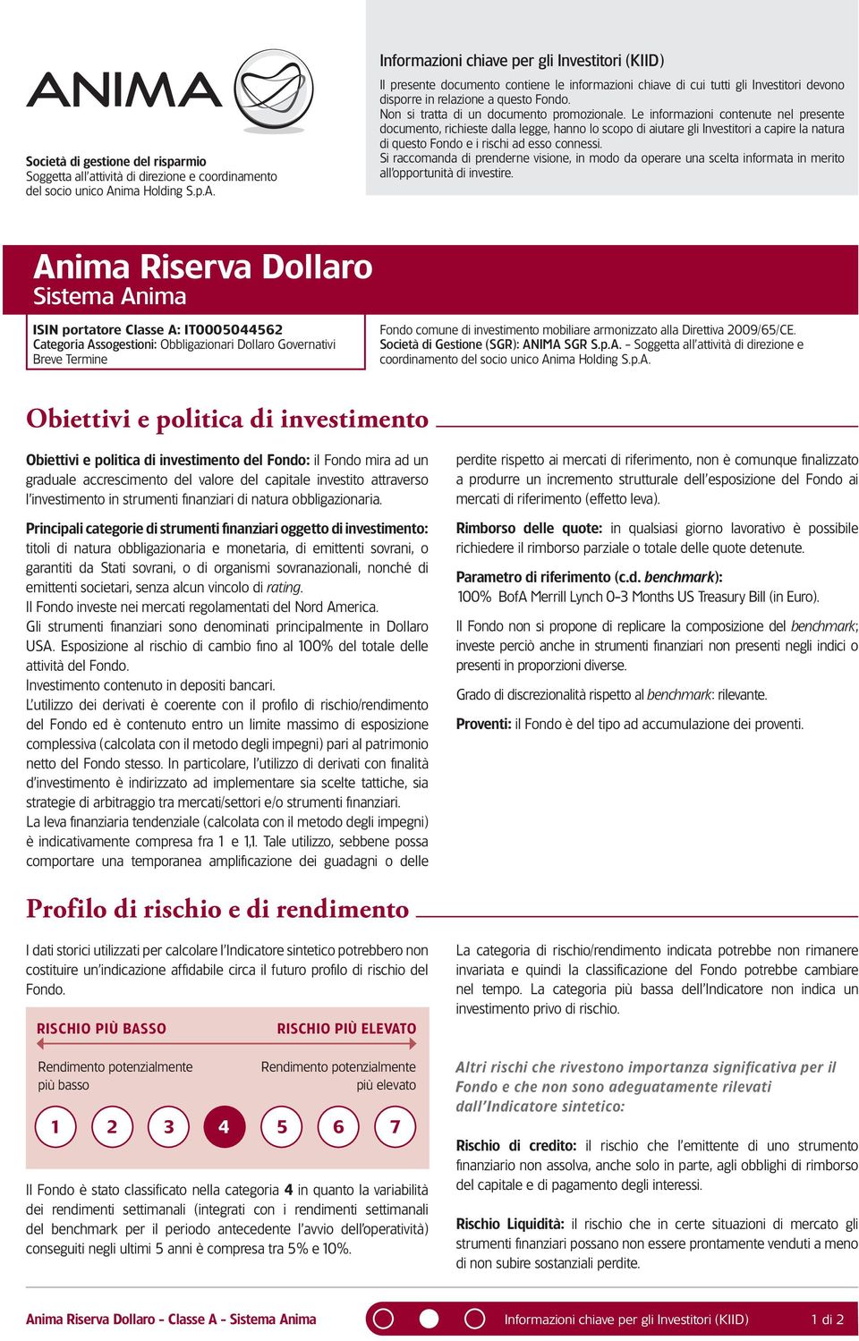 Non si tratta di un documento promozionale.