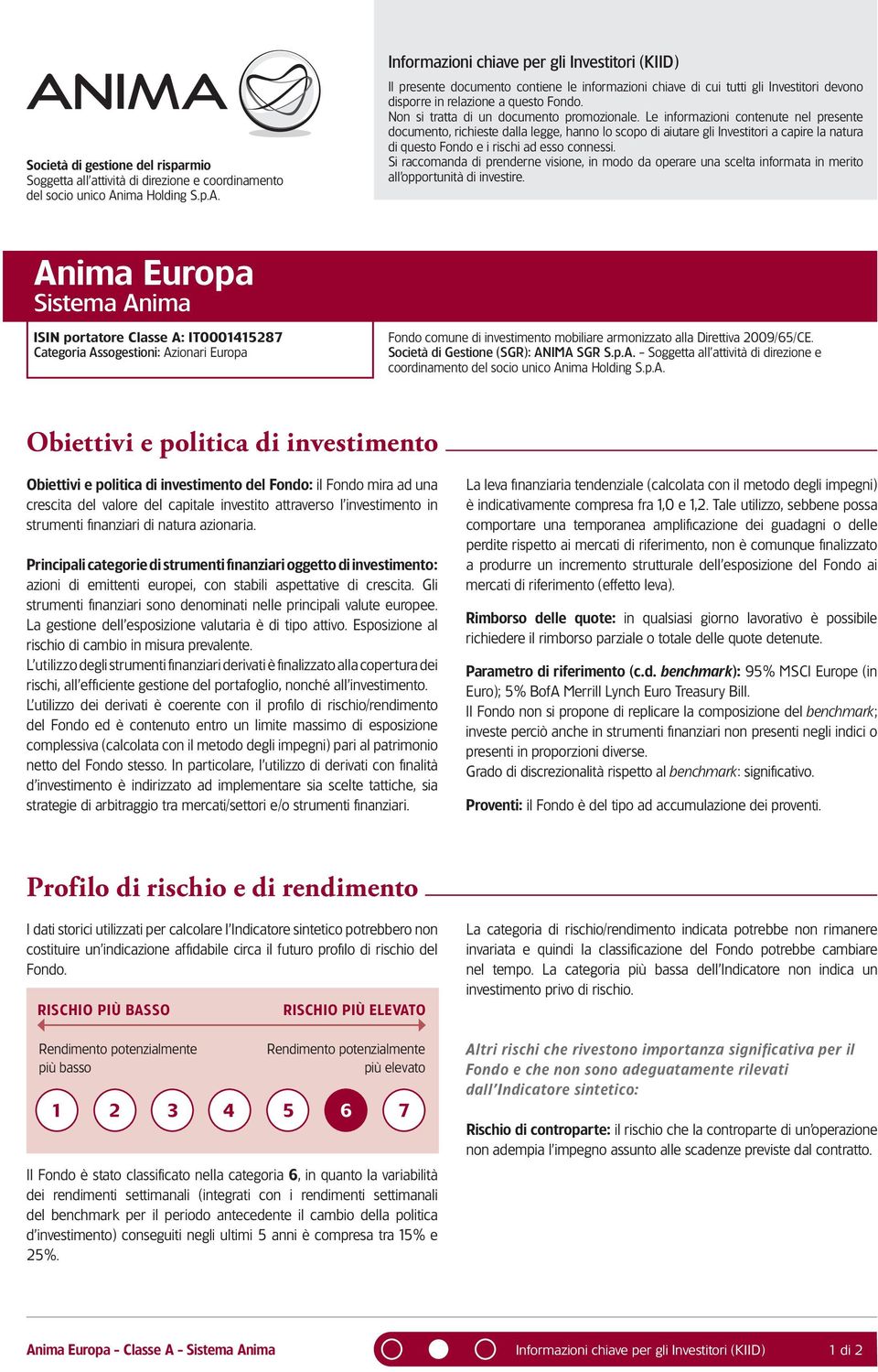 Non si tratta di un documento promozionale.