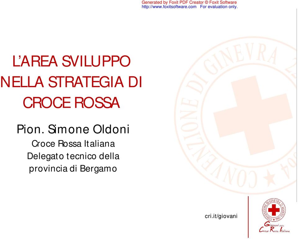 Simone Oldoni Croce Rossa