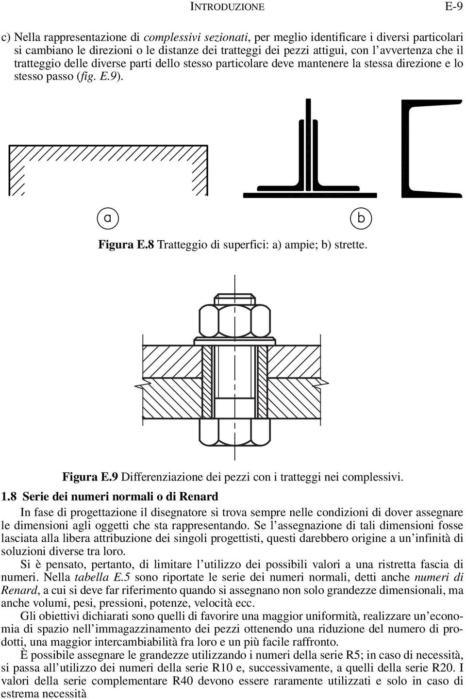 Figura E.9 Differenziazione dei pezzi con i tratteggi nei complessivi. 1.