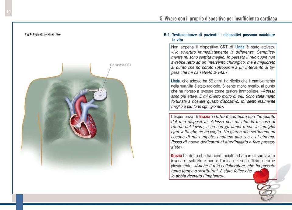 In passato il mio cuore non avrebbe retto ad un intervento chirurgico, ma è migliorato al punto che ho potuto sottopormi a un intervento di bypass che mi ha salvato la vita.