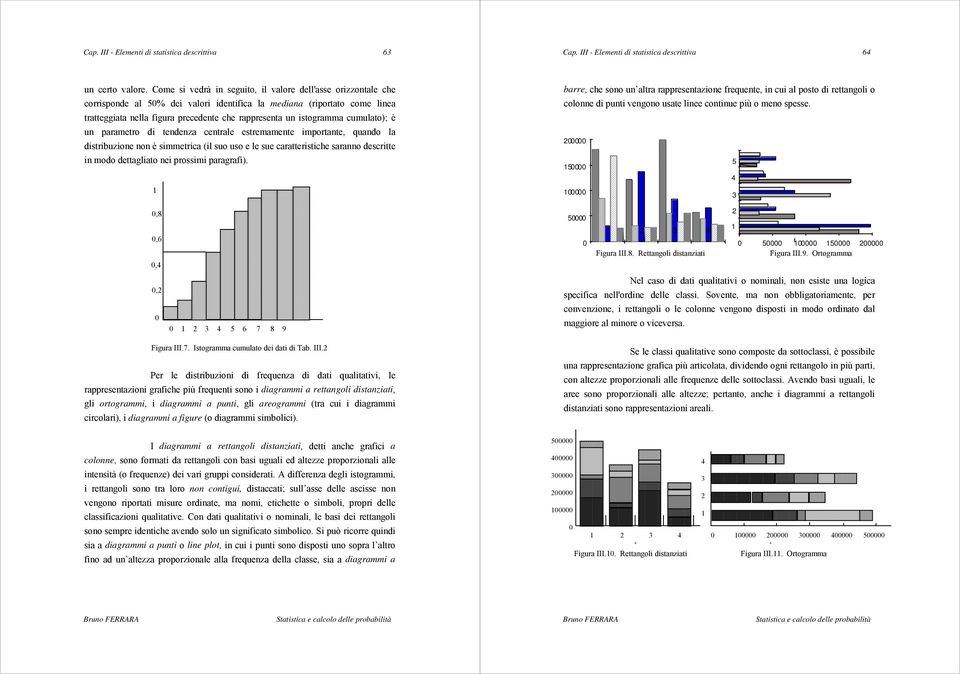 istogramma cumulato); è un parametro di tendenza centrale estremamente importante, quando la distribuzione non è simmetrica (il suo uso e le sue caratteristiche saranno descritte in modo dettagliato