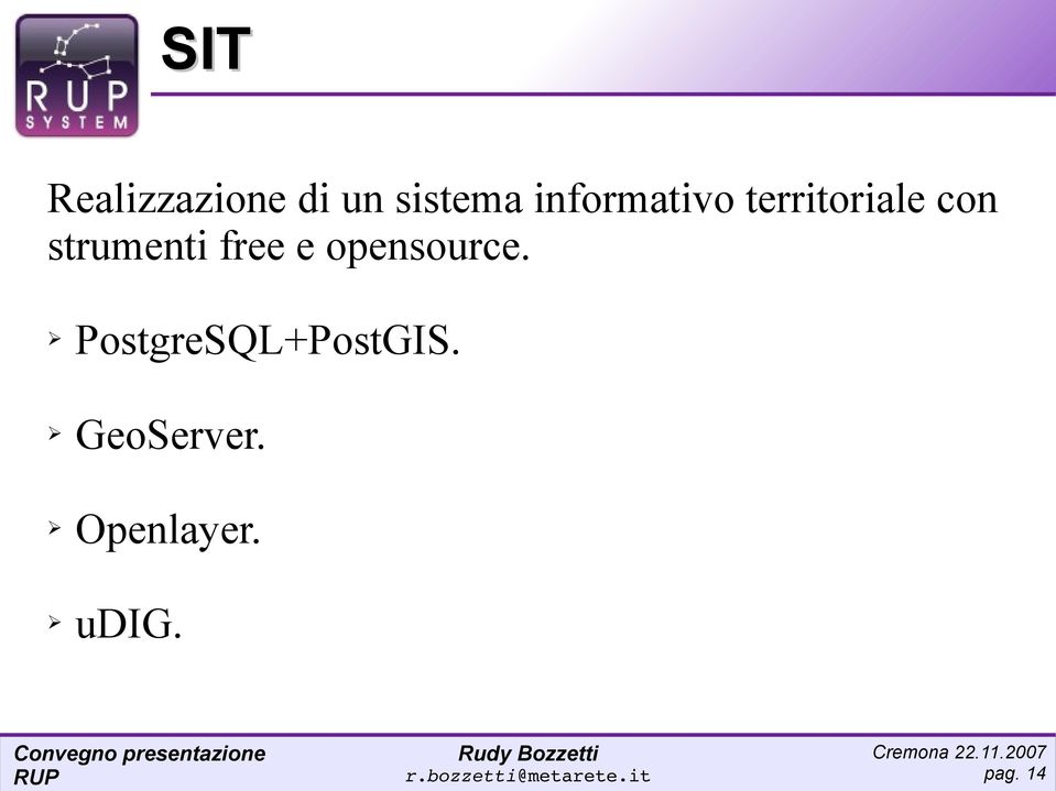 strumenti free e opensource.