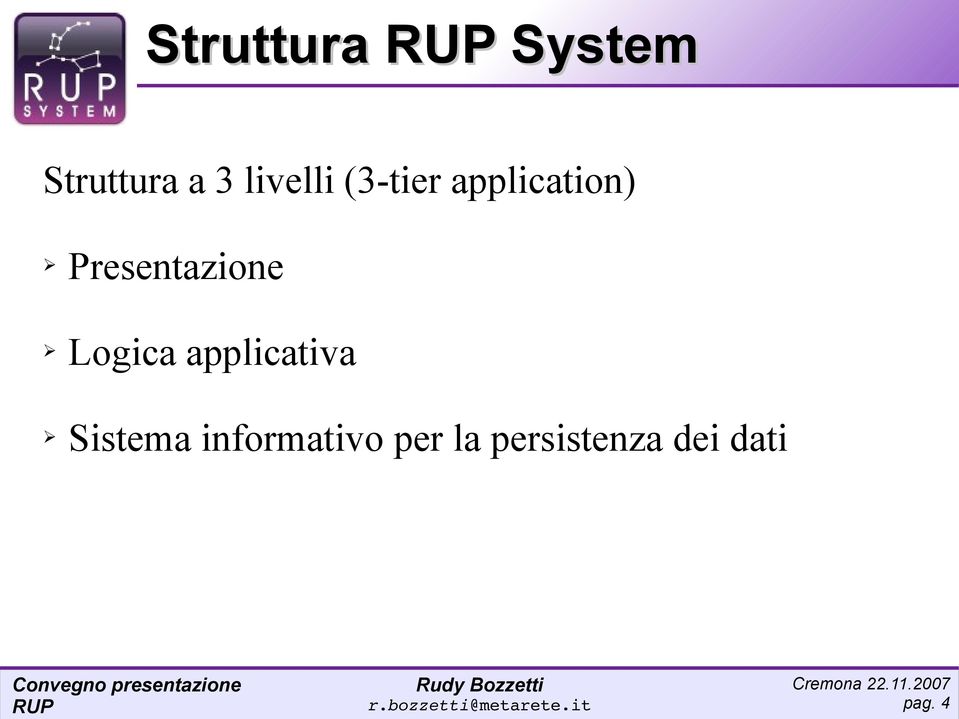 Presentazione Logica applicativa